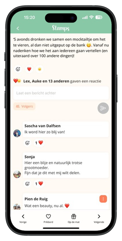 Stamps app zwangerschap Stamps app zwangerschap